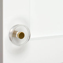 Load image into Gallery viewer, 38mm (1.5&quot;) Satin Nickel Round Modern Clear Acrylic Cabinet Knob
