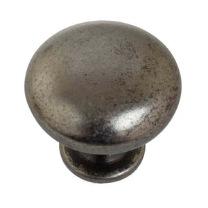 28.5 mm (1.125") Weathered Nickel Classic Round Solid Cabinet Knob
