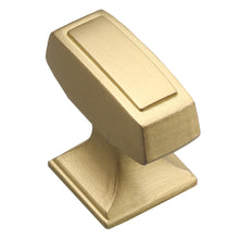 Load image into Gallery viewer, 28.5mm x 12.7mm (1.125&quot; x 0.5&quot;) Brass Gold Transition Rectangle Cabinet Knob
