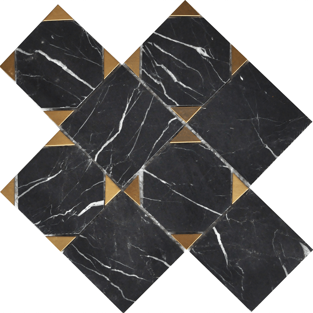 Roca Tiles Rockart Collection Nero Marquina Square 9