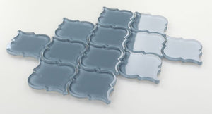 Elysium Tiles Aladdin Blue Shining 9.25" x 13.25" Mosaic Tile