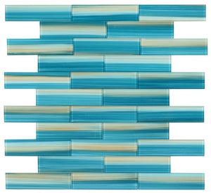 Elysium Tiles Amazon Turquoise 3" x 12" Subway Tile