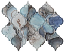 Load image into Gallery viewer, Elysium Tiles Aladdin Shell Blue 8.75&quot; x 12.25&quot; Mosaic Tile
